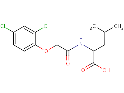 (9CI)-N-[(2,4-二氯苯氧基)乙?；鵠-L-亮氨酸結(jié)構(gòu)式,2752-54-7結(jié)構(gòu)式