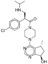 (2S)-2-(4-氯苯基)-1-[4-[(5R,7R)-6,7-二氫-7-羥基-5-甲基-5H-環(huán)戊并嘧啶-4-基]-1-哌嗪]-3-[(1-甲基乙基)氨基]-1-丙酮結構式_1001264-89-6結構式