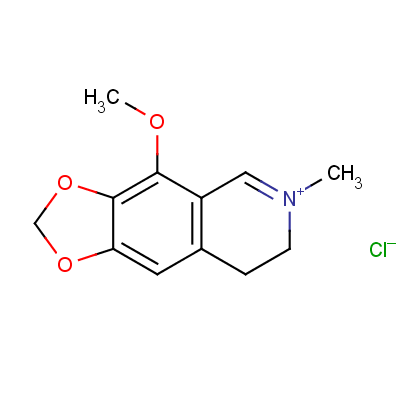 7,8-Dihydro-4-methoxy-6-methyl-1,3-dioxolo[4,5-g]isoquinolinium chloride Structure,10018-19-6Structure