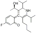 (6E)-6-[3-丁基-5-[(1R)-1-羥基乙基]-2,6-雙(1-甲基乙基)-4(1H)-亞吡啶基]-3-氟-2,4-環(huán)己二烯-1-酮結(jié)構(gòu)式_1026916-66-4結(jié)構(gòu)式