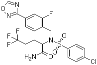 (2R)-2-[[(4-氯苯基)磺?；鵠[[2-氟-4-(1,2,4-噁二唑-3-基)苯基]甲基]氨基]-5,5,5-三氟-戊胺結(jié)構(gòu)式_1146699-66-2結(jié)構(gòu)式