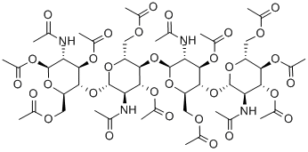 (5Xi)-2-乙酰氨基-3,4,6-三-O-乙?；?2-脫氧-beta-D-來蘇-己糖吡喃糖苷-(1->4)-(5Xi)-2-乙酰氨基-3,6-二-O-乙?；?2-脫氧-beta-D-來蘇-己糖吡喃糖苷-(1->4)-(5Xi)-2-乙酰氨基-3,6-二-O-乙?；?2-脫氧-beta-D-來蘇-己結(jié)構(gòu)式_117399-51-6結(jié)構(gòu)式