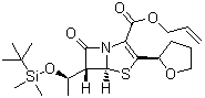 6-(1’-叔丁基二甲基硅氧乙基)-3-(2’’-四氫呋喃基)-7-氧代-4-硫-1-氮雜雙環(huán)[3.2.0]庚-2-烯-2-羧酸烯丙酯結(jié)構(gòu)式_120705-67-1結(jié)構(gòu)式