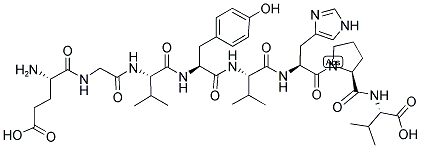 L-alpha-谷氨酰甘氨酰-L-纈氨酰-L-酪氨酰-L-纈氨酰-L-組氨酰-L-脯氨酰-L-纈氨酸結(jié)構(gòu)式_121379-63-3結(jié)構(gòu)式