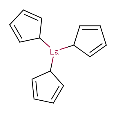 Tris(cyclopentadienyl)lanthanum Structure,1272-23-7Structure