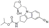 ((S)-7-氰基-4-(((2R,3S)-3-羥基四氫呋喃-2-基)甲基)-1,2,3,4-四氫環(huán)戊并[b]吲哚-2-基)氨基甲酸異丙酯結(jié)構(gòu)式_1307213-00-8結(jié)構(gòu)式