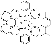 (R)-(+)-2,2’-bis(diphenylphosphino)-1,1’-binaphthalenechloro(p-cymene)ruthenium chloride Structure,145926-28-9Structure