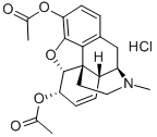 Diacetylmorphine  hydrochloride  ci  (25 mg) (as) (heroin hydrochloride) Structure,1502-95-0Structure