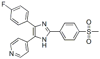 4-{4-(4-氟苯基)-2-[4-(甲基磺酰基)苯基]-1H-咪唑-5-基}吡啶結(jié)構(gòu)式_152121-46-5結(jié)構(gòu)式