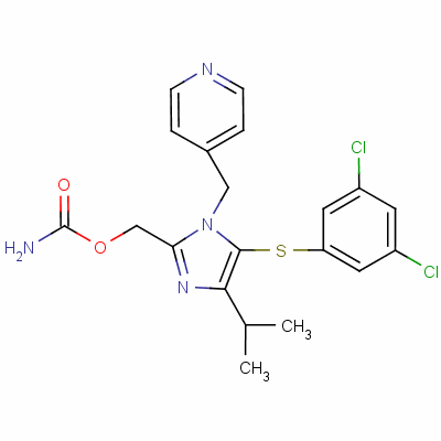 2-氨基甲酰氧基甲基-5-(3,5-二氯苯基硫代)-4-異丙基-1-(吡啶-4-基)甲基-1H-咪唑結構式_178979-85-6結構式