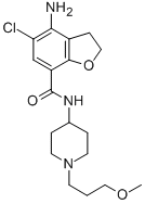 4-氨基-5-氯-2,3-二氫-n-[1-(3-甲氧基丙基)-4-哌啶基]-7-苯并呋喃羧酰胺結(jié)構(gòu)式_179474-81-8結(jié)構(gòu)式