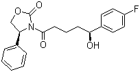 (4S)-3-[(5s)-5-(4-氟苯基)-5-羥基戊?；鵠-4-苯基-1,3-噁唑啉-2-酮結(jié)構(gòu)式_189028-95-3結(jié)構(gòu)式