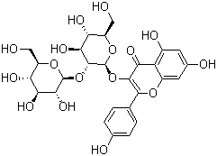 山奈酚-3-O-β-D-槐糖苷結(jié)構(gòu)式_19895-95-5結(jié)構(gòu)式