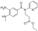 N-[3-氨基-4-(甲基氨基)苯甲?；鵠-N-2-吡啶-β-丙氨酸乙酯結(jié)構(gòu)式_212322-56-0結(jié)構(gòu)式