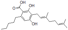 Cannabigerolic acid Structure,25555-57-1Structure