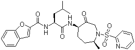 N-[(1S)-1-[[[(4R,7S)-六氫-7-甲基-3-氧代-1-(2-吡啶磺?；?-1H-氮雜革-4-基]氨基]羰基]-3-甲基丁基]-2-苯并呋喃羧酰胺結(jié)構(gòu)式_362507-64-0結(jié)構(gòu)式