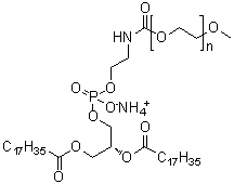 ALPHA-[(9R)-6-羥基-6-氧代-1,12-二氧代-9-[(1-氧代十八烷基)氧基]-5,7,11-三氧雜-2-氮雜-6-磷雜二十九烷-1-基]-OMEGA-甲氧基聚氧乙烯銨鹽結(jié)構(gòu)式_474922-77-5結(jié)構(gòu)式