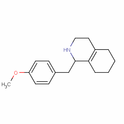 1,2,3,4,5,6,7,8-八氫-1-[(4-甲氧基苯基)甲基]異喹啉結構式_51072-36-7結構式