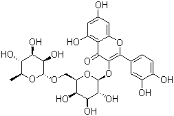 槲皮素 3-O-洋槐糖苷結構式_52525-35-6結構式