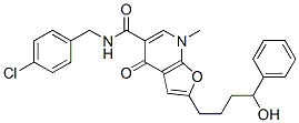 n-[(4-氯苯基)甲基]-4,7-二氫-2-(4-羥基-4-苯基丁基)-7-甲基-4-氧代-呋喃并[2,3-b]吡啶-5-羧酰胺結(jié)構(gòu)式_562101-85-3結(jié)構(gòu)式