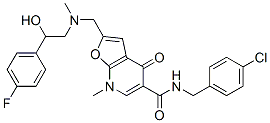 n-[(4-氯苯基)甲基]-2-[[[2-(4-氟苯基)-2-羥基乙基]甲基氨基]甲基]-4,7-二氫-7-甲基-4-氧代-呋喃并[2,3-b]吡啶-5-羧酰胺結(jié)構(gòu)式_562101-91-1結(jié)構(gòu)式