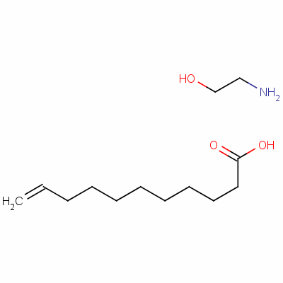 十一碳-10-烯酸與 2-氨基乙醇的化合物 (1:1)結(jié)構(gòu)式_56532-40-2結(jié)構(gòu)式