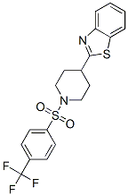 Piperidine, 4-(2-benzothiazolyl)-1-[[4-(trifluoromethyl)phenyl]sulfonyl]-(9ci) Structure,606082-15-9Structure