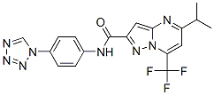 (9CI)-5-(1-甲基乙基)-N-[4-(1H-四唑-1-基)苯基]-7-(三氟甲基)-吡唑并[1,5-a]嘧啶-2-羧酰胺結(jié)構(gòu)式_606096-57-5結(jié)構(gòu)式