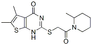 (9ci)-1-[[(1,4-二氫-5,6-二甲基-4-氧代噻吩并[2,3-d]嘧啶-2-基)硫代]乙酰基]-2-甲基-哌啶結(jié)構(gòu)式_606107-64-6結(jié)構(gòu)式