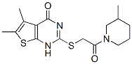 (9ci)-1-[[(1,4-二氫-5,6-二甲基-4-氧代噻吩并[2,3-d]嘧啶-2-基)硫代]乙?；鵠-3-甲基-哌啶結(jié)構(gòu)式_606107-66-8結(jié)構(gòu)式