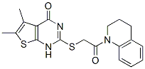 (9CI)-1-[[(1,4-二氫-5,6-二甲基-4-氧代噻吩并[2,3-d]嘧啶-2-基)硫代]乙?；鵠-1,2,3,4-四氫-喹啉結構式_606107-72-6結構式