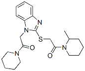 Piperidine, 2-methyl-1-[[[1-[2-oxo-2-(1-piperidinyl)ethyl]-1h-benzimidazol-2-yl]thio]acetyl]-(9ci) Structure,606109-86-8Structure