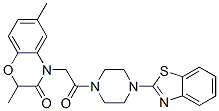 (9ci)-1-(2-苯并噻唑)-4-[(2,3-二氫-2,6-二甲基-3-氧代-4H-1,4-苯并噁嗪-4-基)乙?；鵠-哌嗪結(jié)構(gòu)式_606120-07-4結(jié)構(gòu)式