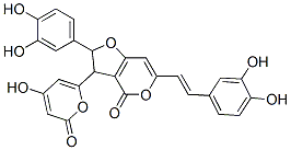 2-(3,4-二羥基苯基)-6-[2-(3,4-二羥基苯基)乙烯基]-2,3-二氫-3-(4-羥基-2-氧代-2H-吡喃-6-基)-4H-呋喃并[3,2-c]吡喃-4-酮結(jié)構(gòu)式_62350-94-1結(jié)構(gòu)式