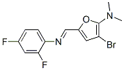  3-溴-5-[[(2,4-二氟苯基)亞氨基]甲基]-N,N-二甲基-2-呋喃胺結(jié)構(gòu)式_625405-73-4結(jié)構(gòu)式