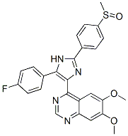 (9ci)-4-[5-(4-氟苯基)-2-[4-(甲基亞磺酰基)苯基]-1H-咪唑-4-基]-6,7-二甲氧基喹唑啉結(jié)構(gòu)式_688359-17-3結(jié)構(gòu)式