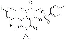 3-環(huán)丙基-1-(2-氟-4-碘苯基)-6,8-二甲基-2,4,7-三氧代-1,2,3,4,7,8-六氫吡啶并[2,3-d]嘧啶-5-基 4-甲基苯磺酸鹽結(jié)構(gòu)式_871700-32-2結(jié)構(gòu)式