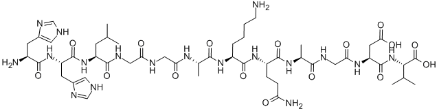 L-纈氨酸,L-組氨酰-L-組氨酰-L-亮氨酰甘氨酰甘氨酰-L-丙氨酰-L-賴氨酰-L-谷酰結構式_89105-94-2結構式