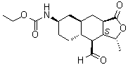 ((1R,3aR,4aR,6R,8aR,9S,9aS)-9-甲?；?1-甲基-3-氧代do十氫萘并[2,3-c]呋喃-6-基)氨基甲酸乙酯結(jié)構(gòu)式_900180-06-5結(jié)構(gòu)式