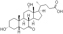 7-酮基-3ALPHA,12ALPHA-二羥基膽烷酸結構式_911-40-0結構式