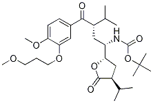 N-[(1S,3S)-3-[4-甲氧基-3-(3-甲氧基丙氧基)苯甲?；鵠-4-甲基-1-[(2S,4S)-四氫-4-異丙基-5-氧代-2-呋喃基]戊基]-氨基甲酸叔丁酯結(jié)構(gòu)式_934841-22-2結(jié)構(gòu)式