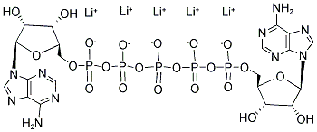 戊鋰[[[[[(2R,3S,4R,5R)-5-(6-氨基嘌呤-9-基)-3,4-二羥基-四氫呋喃-2-基]甲氧基-氧代-磷酰]氧基-氧代-磷酰]氧基-氧代-磷酰]氧基-氧代-磷酰][(2R,3S,4R,5R)-5-(6-氨基嘌呤-9-基)-3,4-二羥基-四氫呋喃-2-基]甲基磷酸酯結(jié)構(gòu)式_94108-02-8結(jié)構(gòu)式