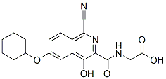 n-[[1-氰基-6-(環(huán)己氧基)-4-羥基-3-異喹啉]羰基]-甘氨酸結(jié)構(gòu)式_945739-91-3結(jié)構(gòu)式