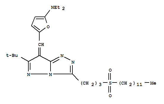  5-[[6-(1,1-二甲基乙基)-3-[3-(十二基磺酰基)丙基]-7h-吡唑并[5,1-c]-1,2,4-噻唑-7-基]甲基]-N,N-二乙基-2-呋喃胺結(jié)構(gòu)式_299179-69-4結(jié)構(gòu)式