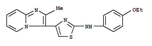 N-(4-乙氧基苯基)-4-(2-甲基咪唑并[1,2-a]吡啶-3-基)噻唑-2-胺結(jié)構(gòu)式_315703-52-7結(jié)構(gòu)式