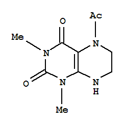 (8ci)-5-乙?；?5,6,7,8-四氫-1,3-二甲基- 2,4-二氧四氫蝶啶結(jié)構(gòu)式_31595-84-3結(jié)構(gòu)式