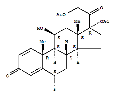 9Α-氟孕甾-1,4-二烯-11Β,17Α,21-三醇-3,20-二酮-17,21-二醋酸酯結(jié)構(gòu)式_64088-99-9結(jié)構(gòu)式