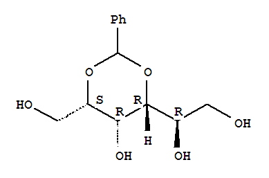 2,4-O-亞芐基-d-葡糖醇結(jié)構(gòu)式_77340-95-5結(jié)構(gòu)式