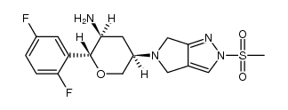 (2R,3S,5R)-2-(2,5-二氟苯基)-5-(2-(甲基磺酰基)吡咯并[3,4-c]吡唑-5(2H,4H,6H)-基)四氫-2H-吡喃-3-胺結(jié)構(gòu)式_1226781-44-7結(jié)構(gòu)式