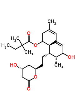 (7R,8S,8aR)-6-羥基-8-{2-[(2R,4R)-4-羥基-6-氧代四氫-2H-吡喃-2-基]乙基}-3,7-二甲基-1,2,6,7,8,8A-六氫-1-萘基2,2-二甲基丁酸酯結構式_133645-46-2結構式